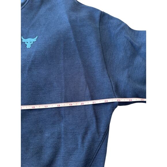 Under Armour Project Rock Fleece Oversized Crew Sweatshirt Navy Size Small w3206 - Picture 8 of 9